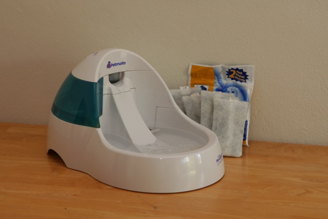 Filtering Water Dish: $35
Includes a bunch of reusable filters.  Great for pets that drink water.